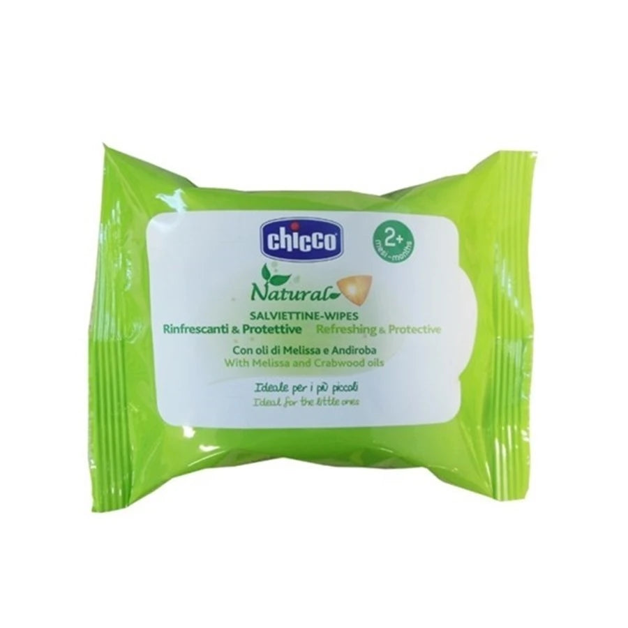 Chicco Servetele umede protectie naturala anti-tantari 6m+, 20buc.