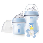 Chicco set cadou Natural Feeling 0m+ Albastru cu ursulet