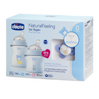 Chicco set cadou Natural Feeling 0m+ Albastru cu ursulet