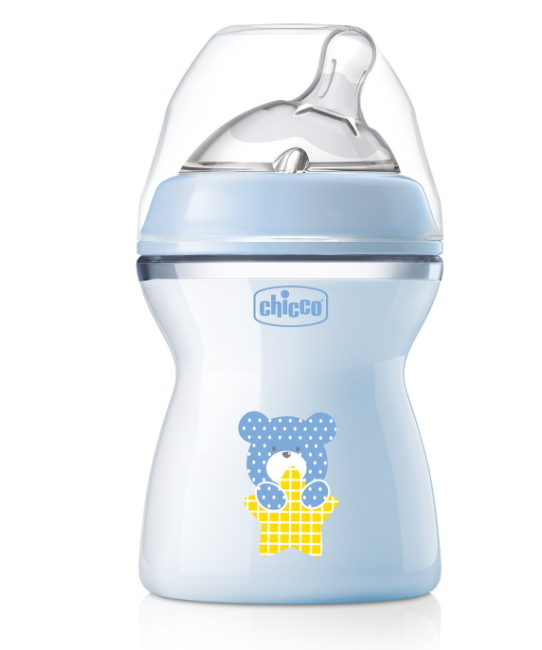 Chicco set cadou Natural Feeling 0m+ Albastru cu ursulet