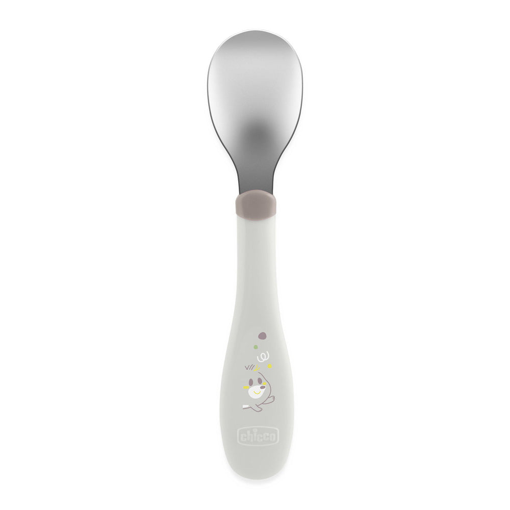 Chicco set lingurita si furculita inox 18m+ Grey Imagine secundară a produsului
