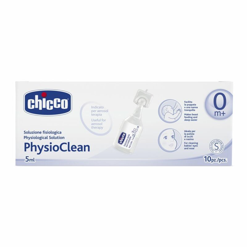 Chicco solutie nazala 0m+ PhysioClean 10 fiole x 5 ml Imagine principală a produsului