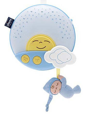 Chicco Proiector muzical pentru patut din lemn Sunset 0m+ Albastru Imagine principală a produsului