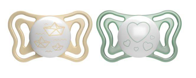 Chicco suzeta ortodontica Physio Forma Light Night 2-6 luni 2 buc Unisex