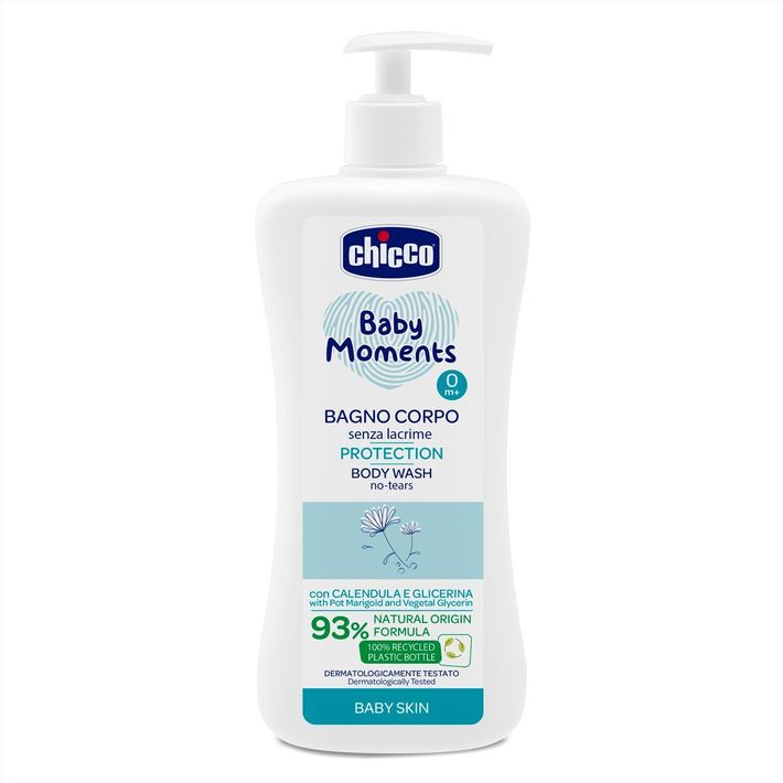 Chicco Baby Moments gel de baie fara lacrimi cu pompita 0m+  Imagine principală a produsului