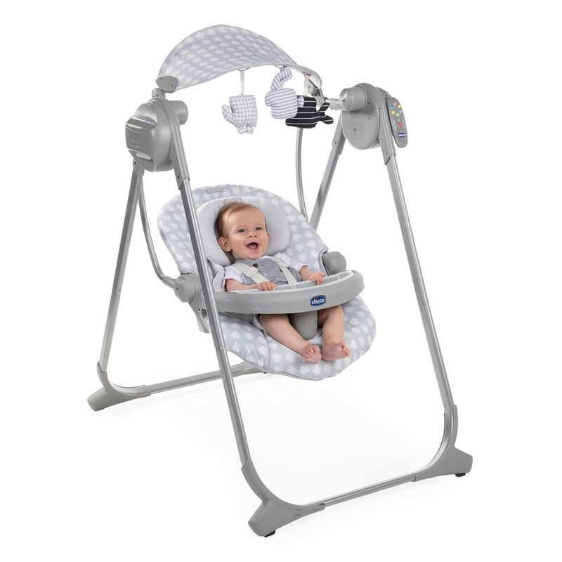 Chicco balansoar cu vibratii Polly Swing Up 0m+ Leaf 02