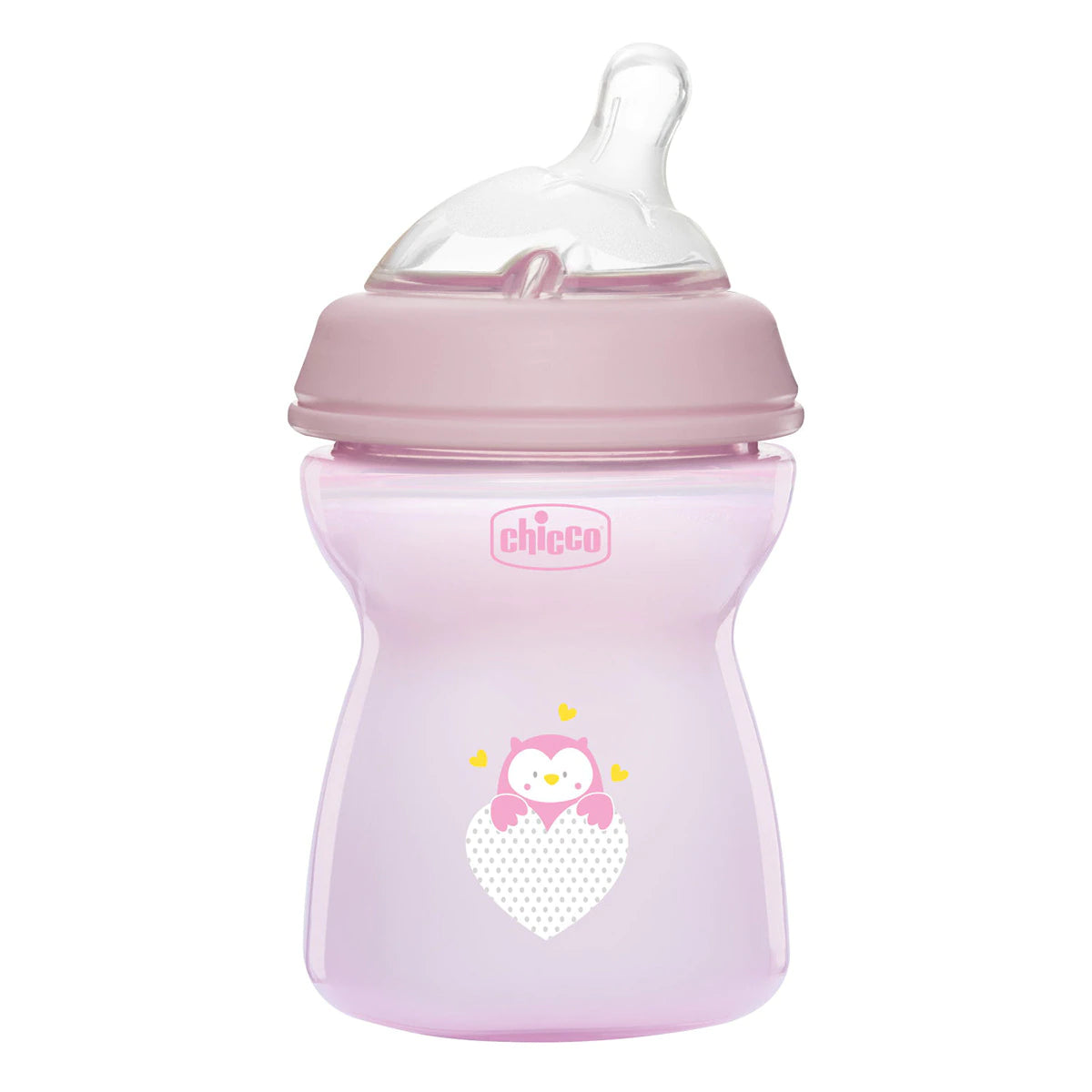 Chicco biberon Natural Feeling 250 ml cu tetina silicon 2m+