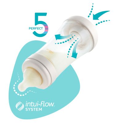 Chicco biberon Perfect 5 cu tetina silicon flux lent