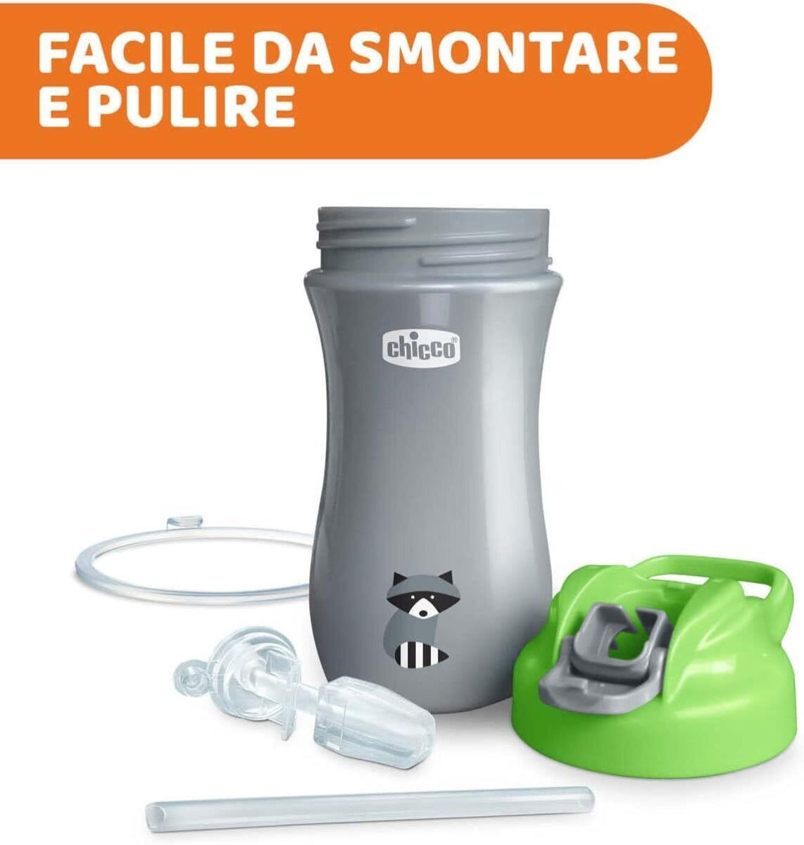 Chicco cana cu pai moale de 350 ml Kids Pop-up Cup 2 ani+Blue