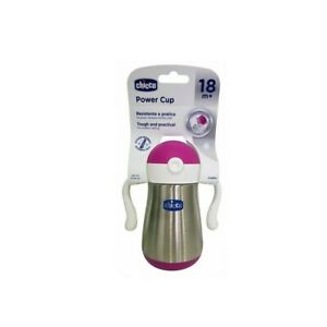 Chicco canita inox Power Cup termorezistenta cu pai si maner   02