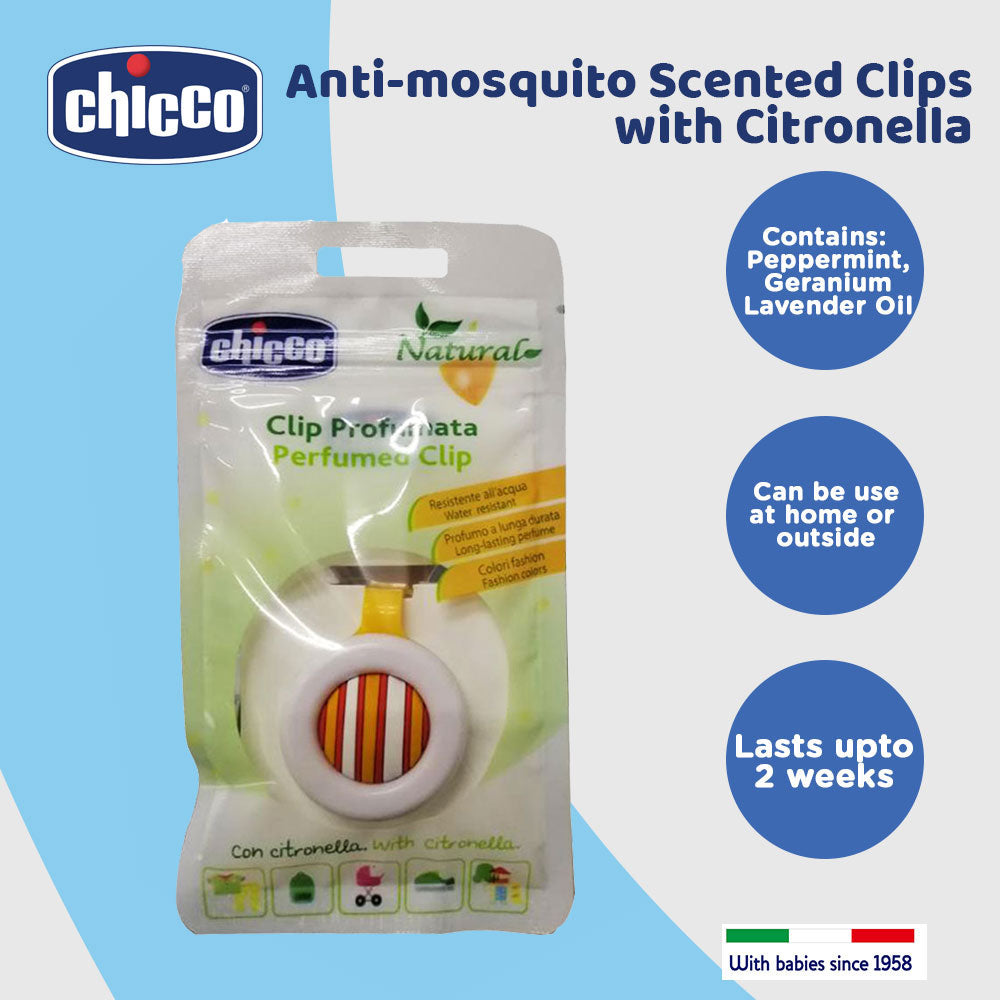 Chicco clip parfumat anti-tantari cu Citronella 3 ani+, 1 buc Imagine principală a produsului