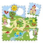 Chicco covor tip puzzle 93 x 93 cm pentru 12m+, Castle 5316 01