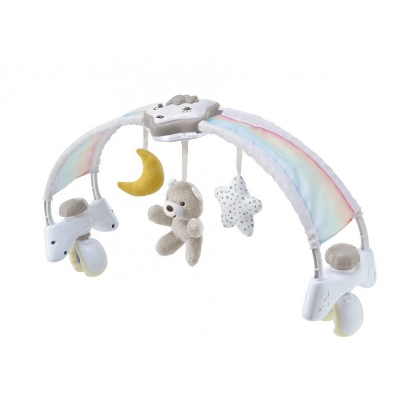 Chicco jucarie 2in1 arcada si lampa de veghe Rainbow Sky 0m+,  Neutral