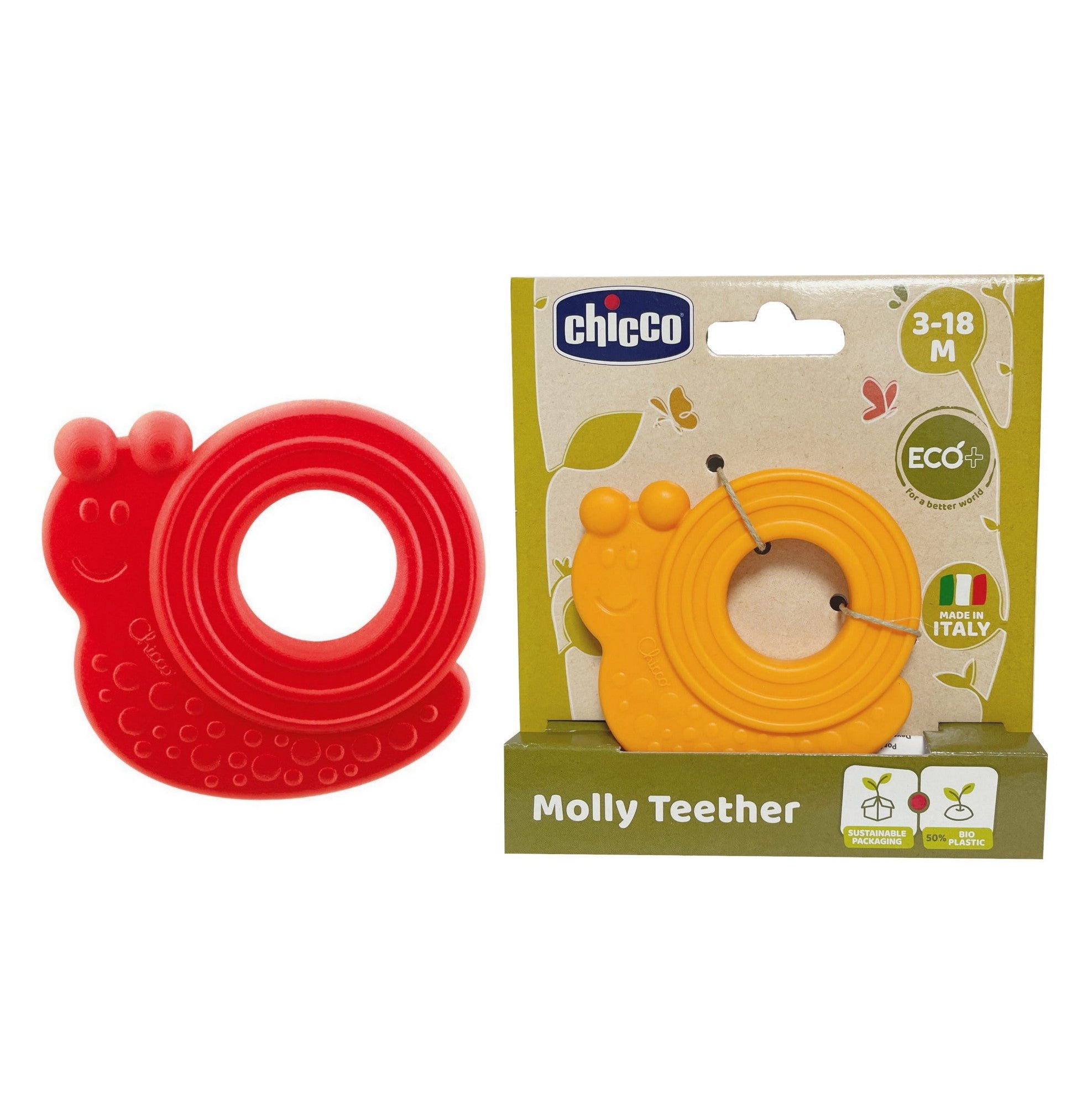 Chicco jucarie dentitie gingivala 3-18 luni, Melcul Molly 104900 01 Imagine principală a produsului