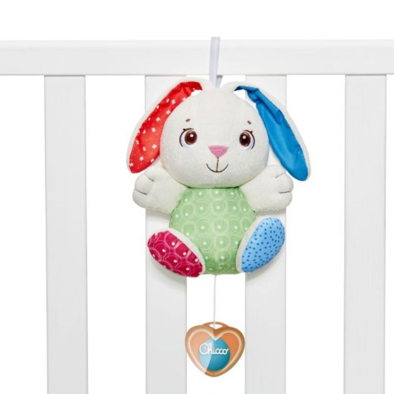 Chicco jucarie muzicala pentru patut 0m+, Iepurasul Fluffy 7930.01 Imagine principală a produsului