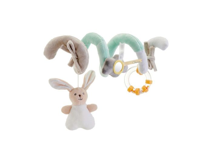 Chicco jucarie plus spirala pentru carucior, patut 0m+, Iepuras 01