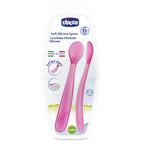 Chicco lingurita silicon pentru 6m+ 2 buc/set roz 02