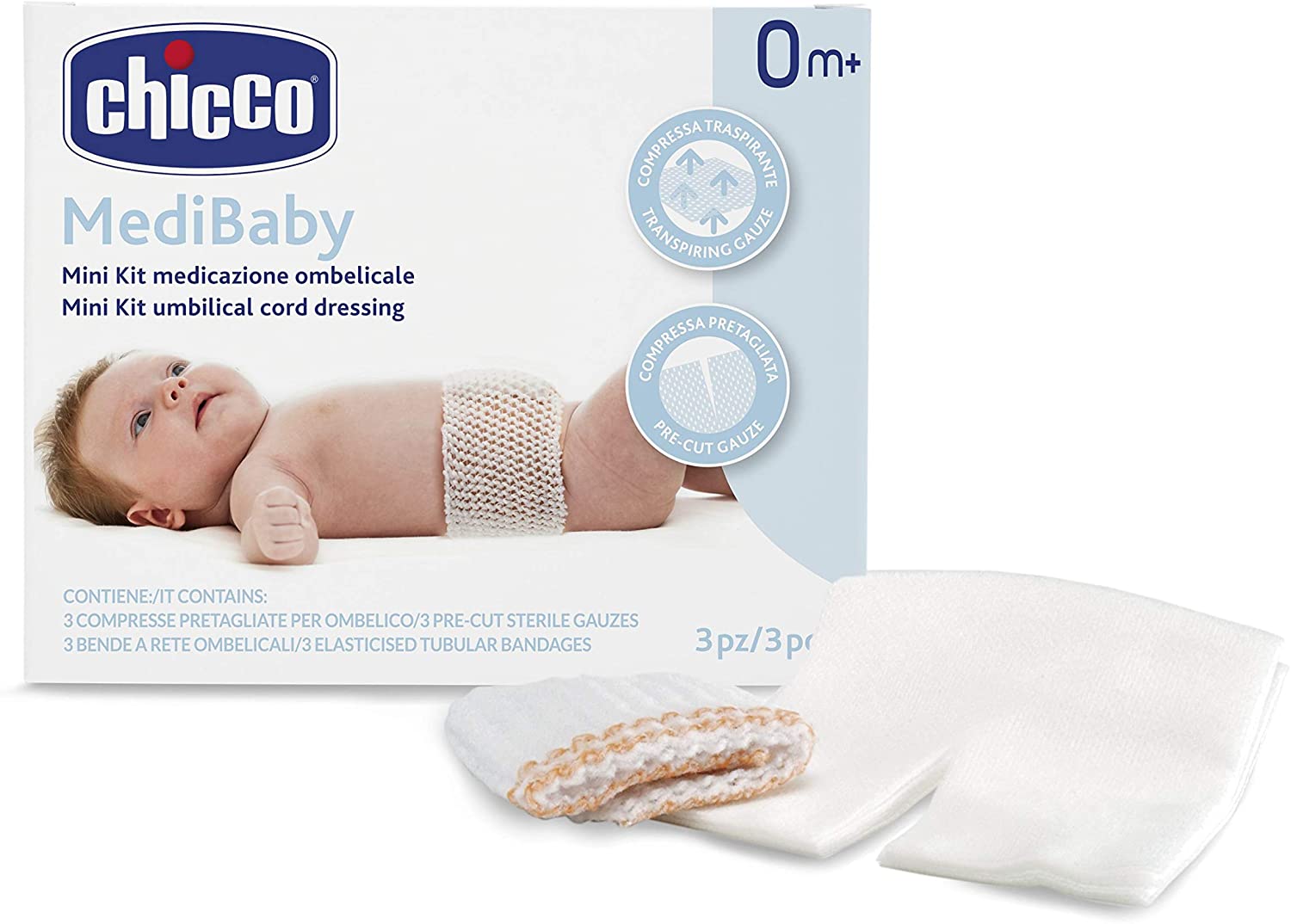 Chicco Mini Kit ombilical 0m+, 3 buc