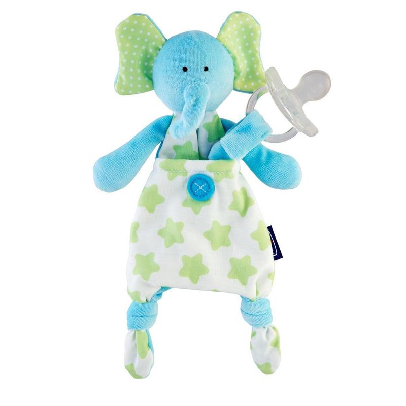 Chicco Pocket Friend suport suzeta si elefant de plus 2in1