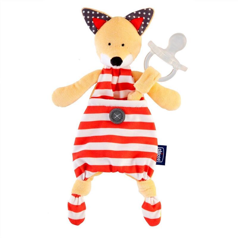 Chicco Pocket Friend suport suzeta si vulpe de plus 2in1 Imagine principală a produsului