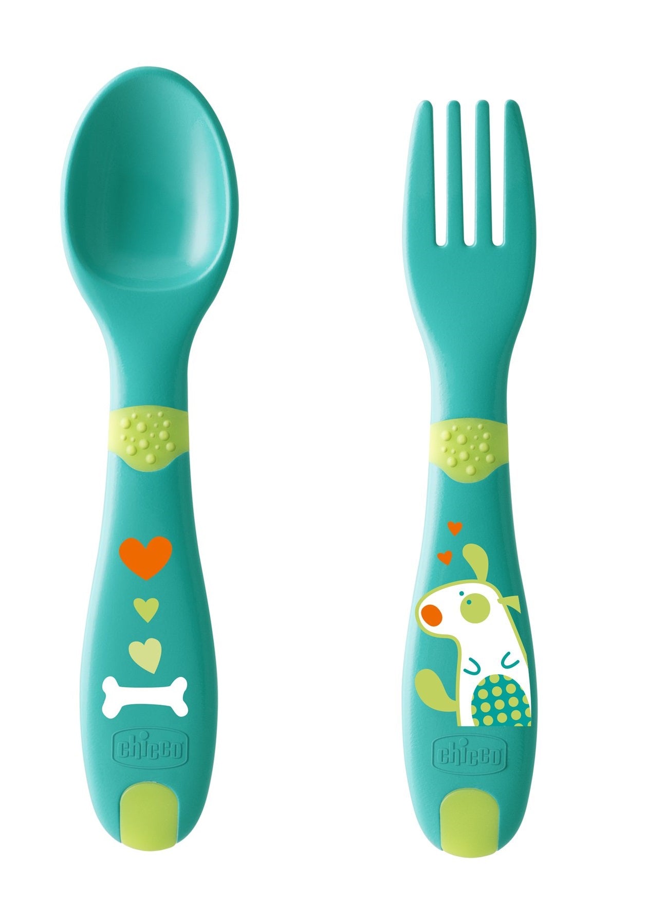 Chicco primul meu set de tacamuri 12m+, Verde 1610130 01