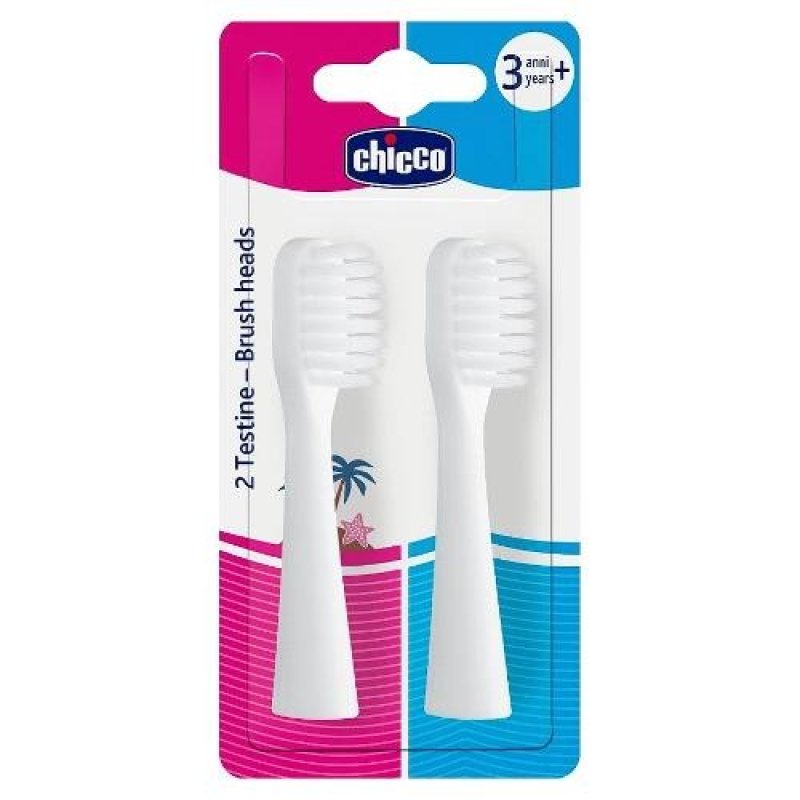 Chicco rezerva pentru periuta dinti electrica 3 ani+, 2 buc Imagine principală a produsului