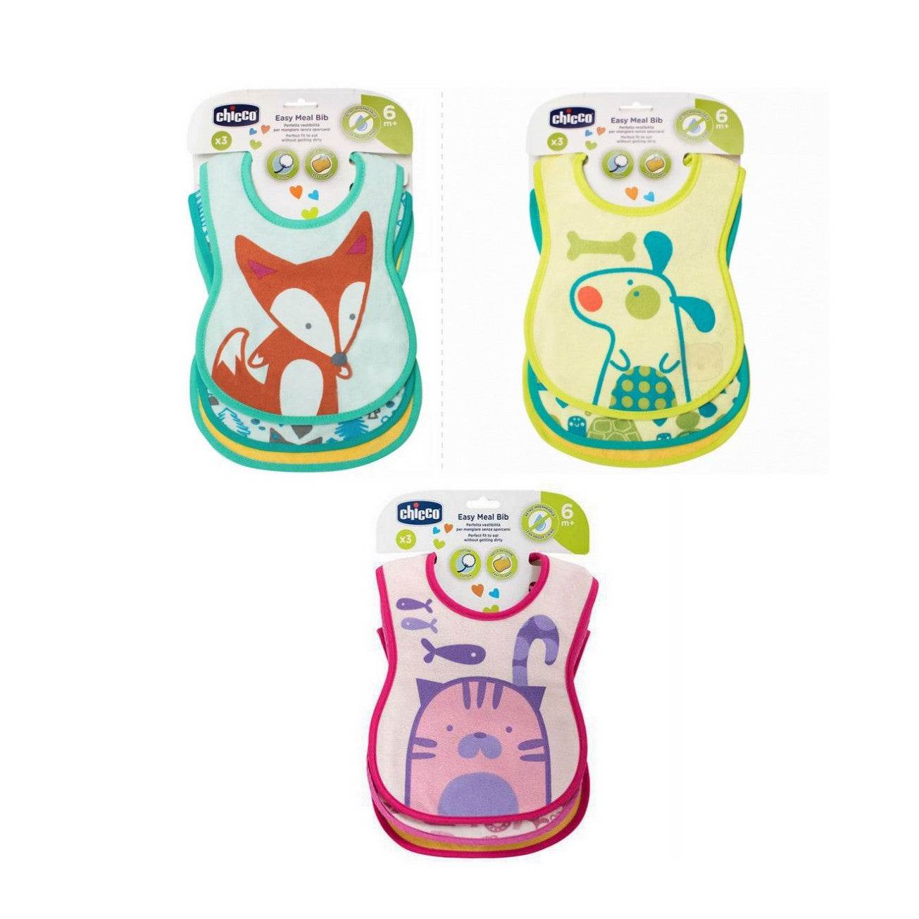 Chicco set bavete frotir 6m+ 3 buc 01