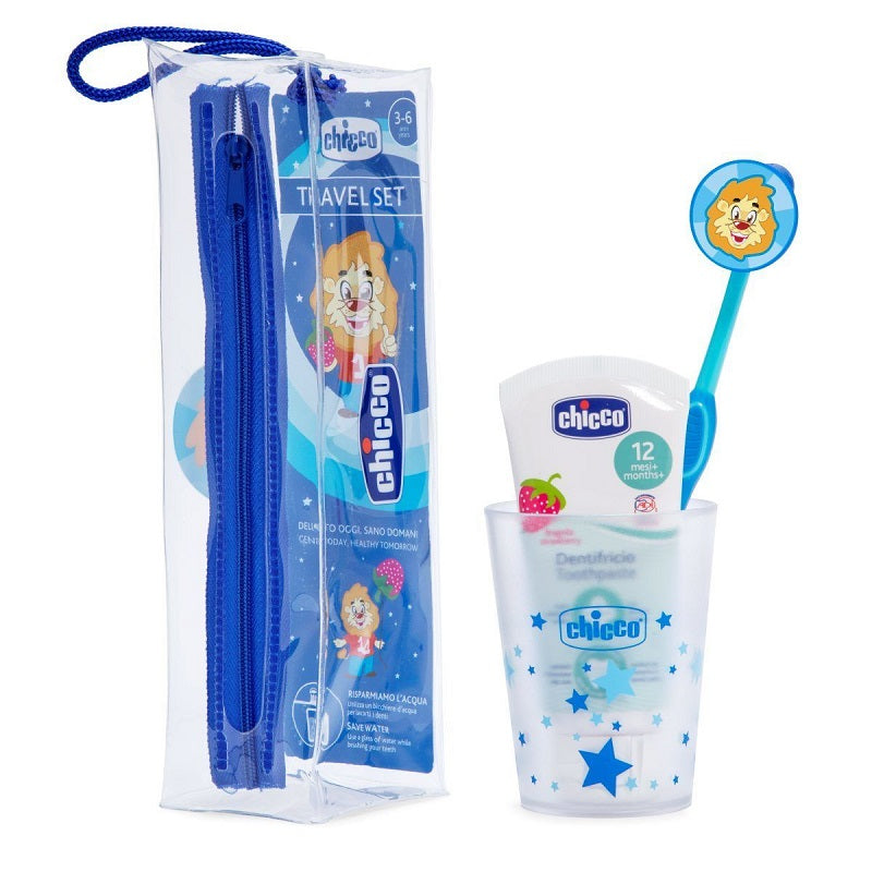 Chicco set igiena orala Travel Set 3 ani+ Albastru 854320 Imagine principală a produsului