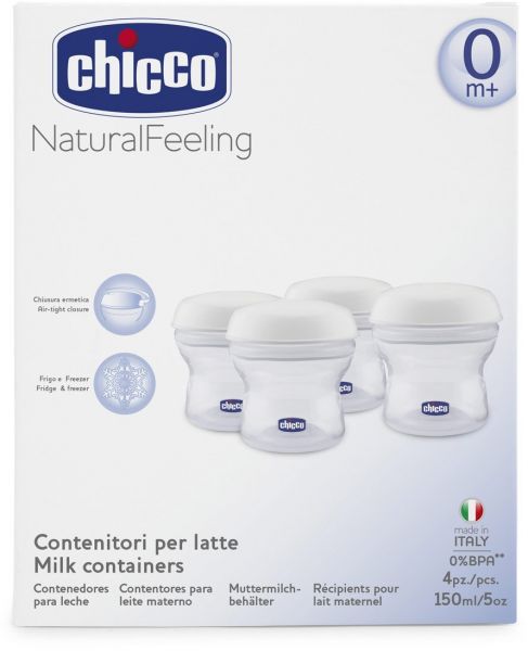 Chicco set recipiente stocare lapte matern Natural Felling 03
