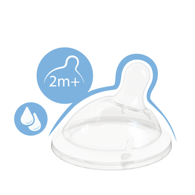 Chicco tetina silicon Natural Feeling flux mediu 2m+ 810231 01