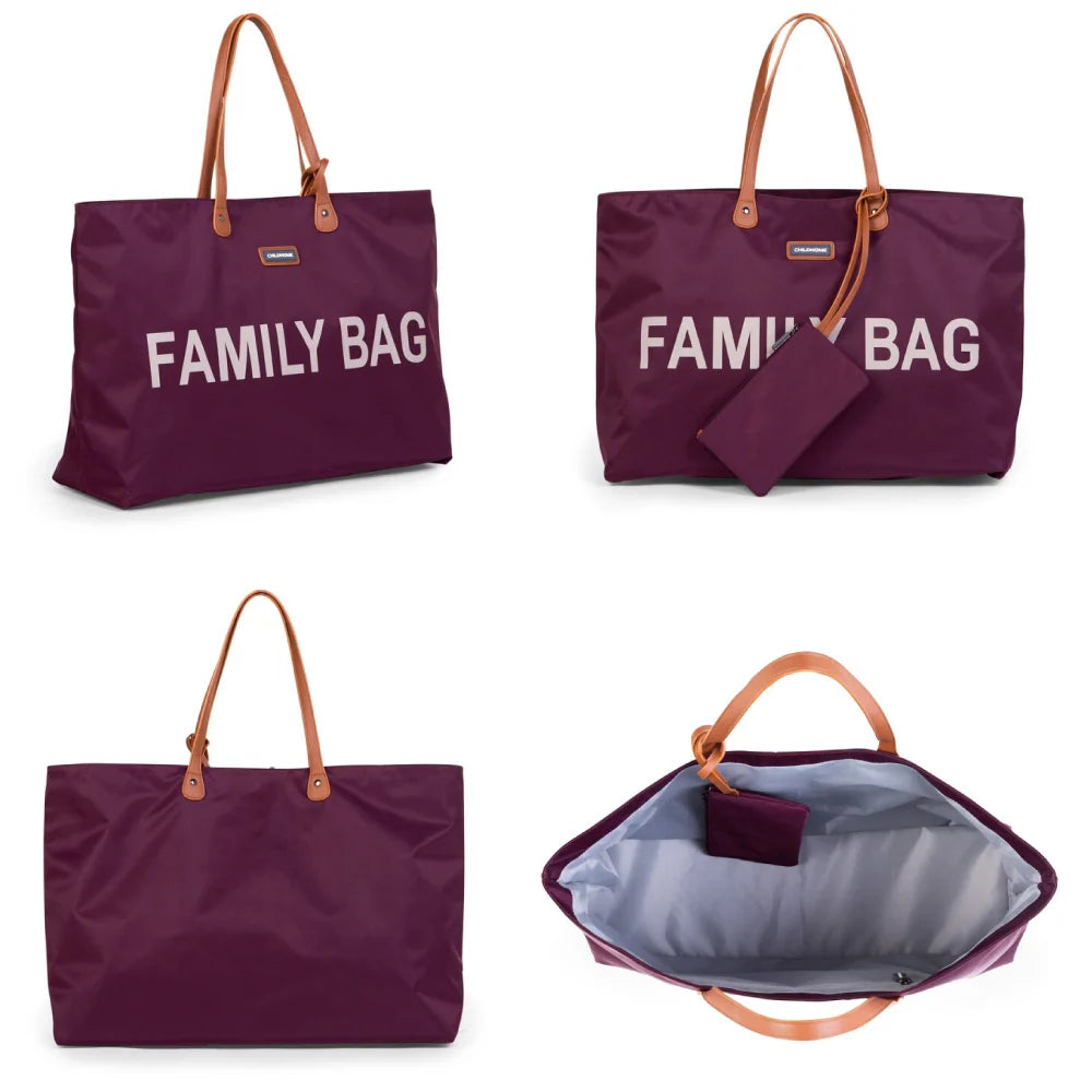 Childhome geanta mamici Family Bag 0m+, Visiniu Imagine secundară a produsului