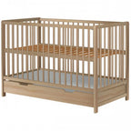 Patut din lemn cu sertar Dominic 120x60 cm Natur  01