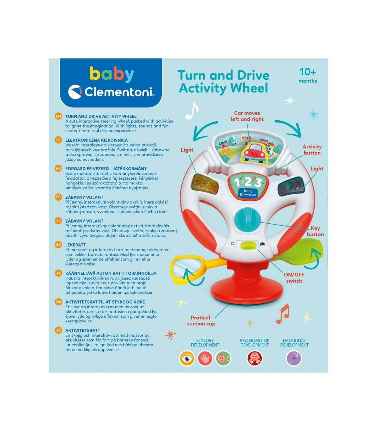 Clementoni Baby jucarie interactiva muzicala 10m+ Volan