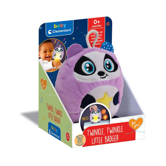 Clementoni Baby jucarie plus muzicala is lampa de veghe Twinkle Twinkle 0m+ Little Badger