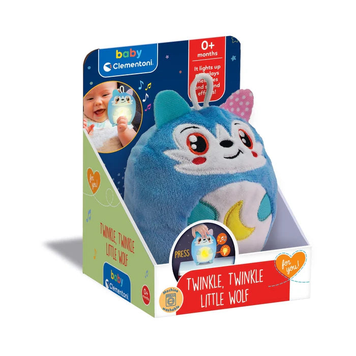 Clementoni Baby jucarie plus muzicala is lampa de veghe Twinkle Twinkle 0m+ Little Wolf