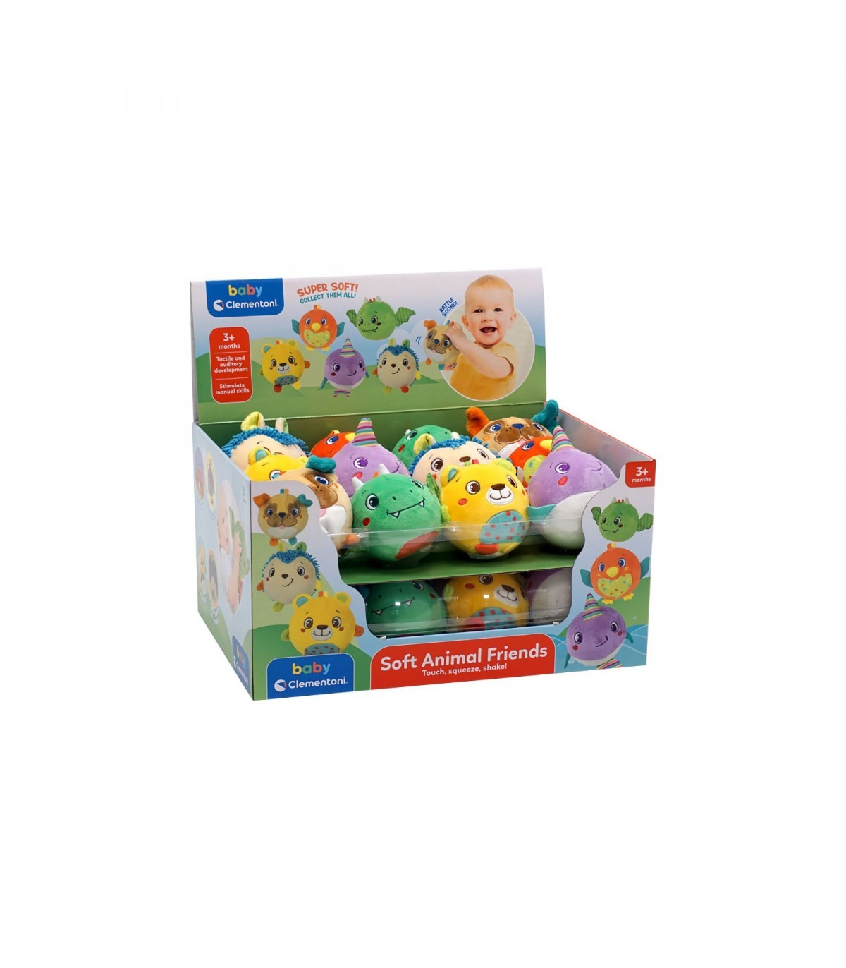 Clementoni Baby jucarie plus Soft Animal Friends 3m+ 1 buc