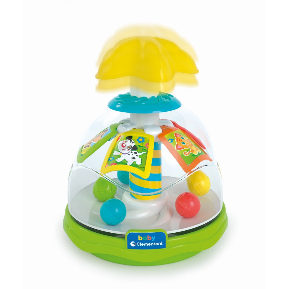Clementoni Baby Jucarie rotativa cu bilute 9m+ Happy Animals