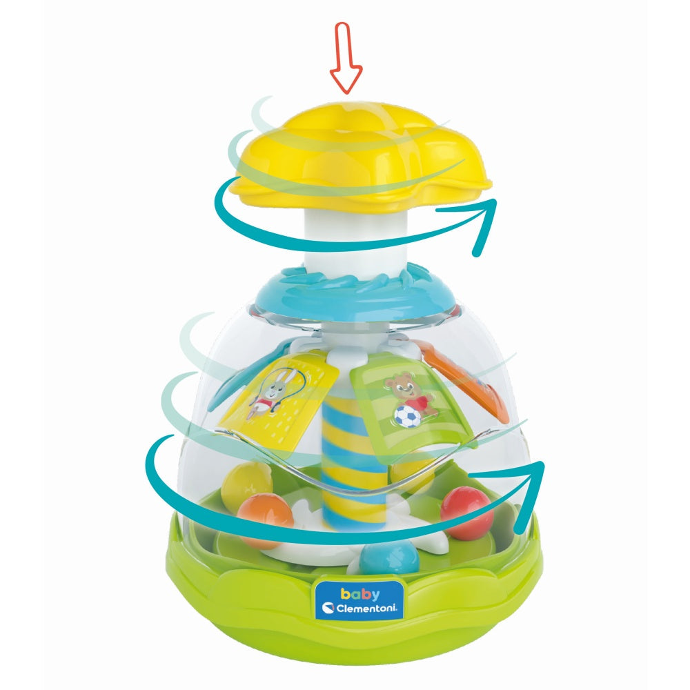 Clementoni Baby Jucarie rotativa cu bilute 9m+ Happy Animals