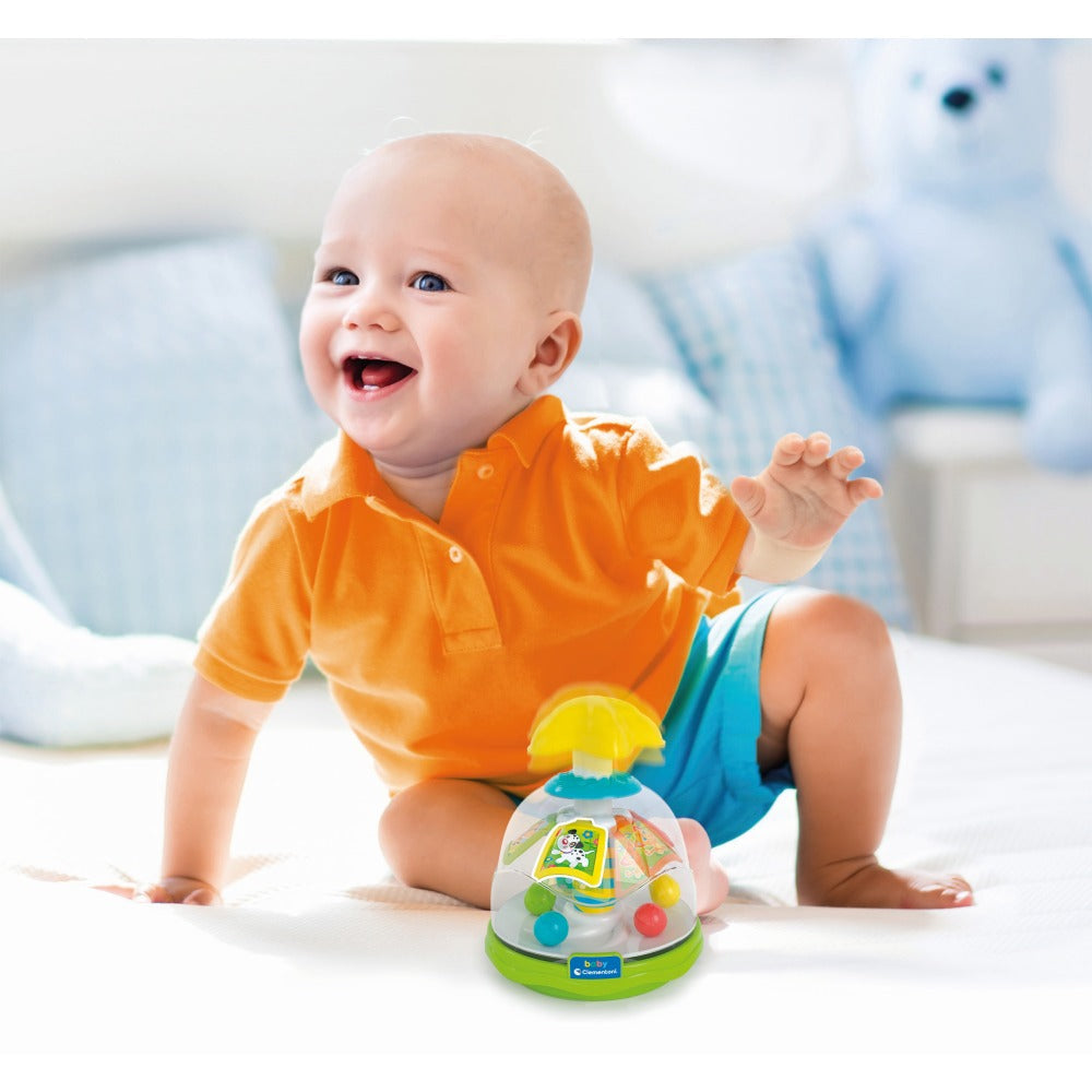 Clementoni Baby Jucarie rotativa cu bilute 9m+ Happy Animals