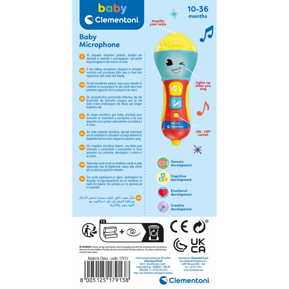 Clementoni Baby Microfon pentru copii 10-36 luni