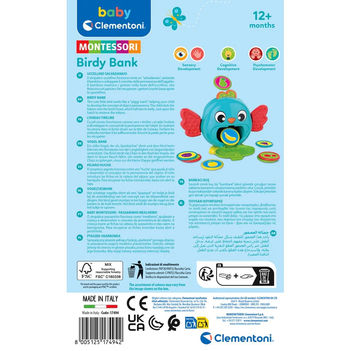 Clementoni Baby Pusculita Pasare Montessori 12m+