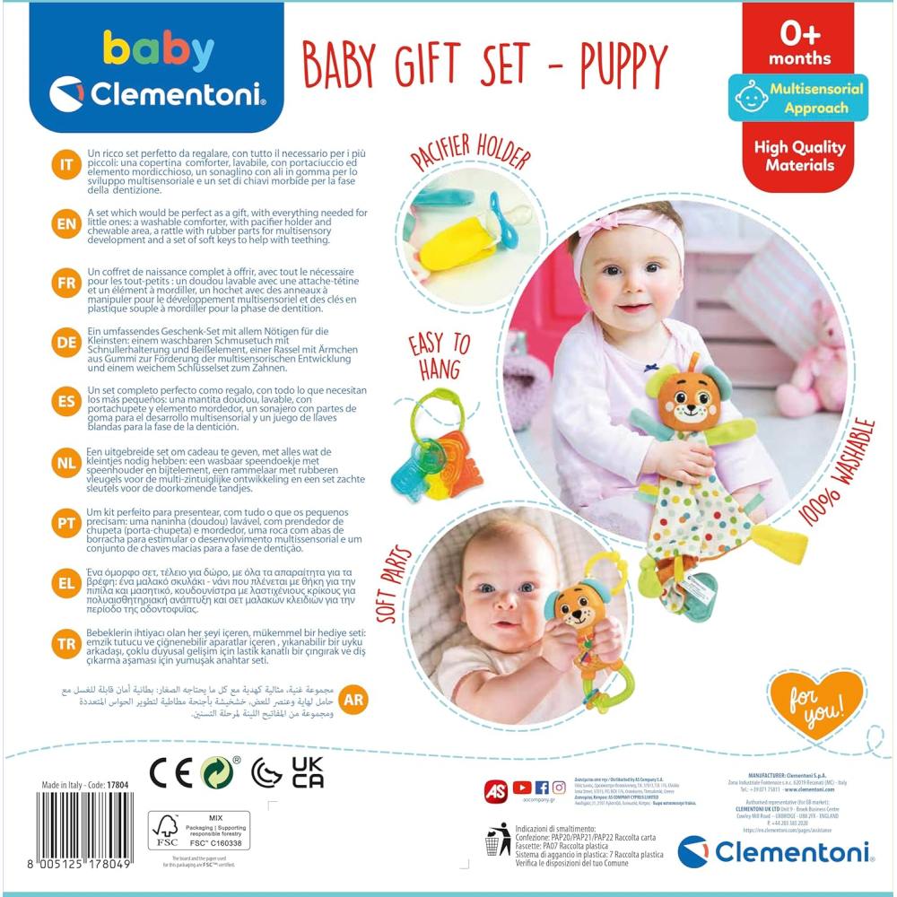 Clementoni Baby set cadou 0m+ Baby Gift Set Puppy