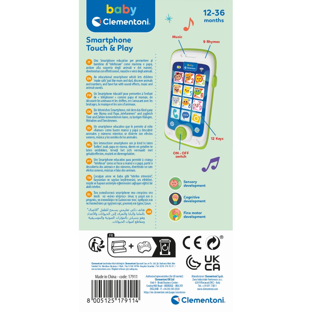 Clementoni Baby Smartphone cu sunete 12-36 luni