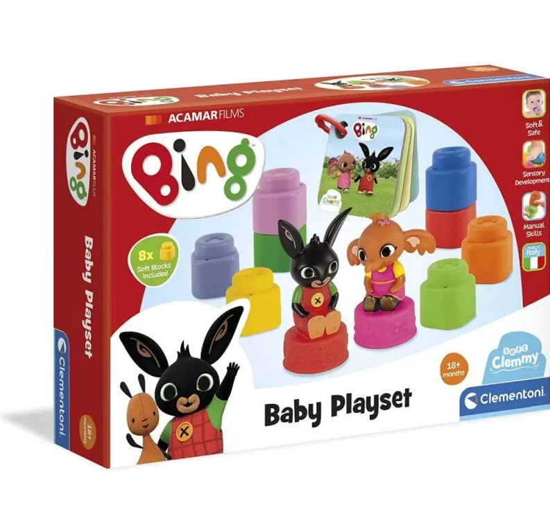Clementoni Clemmy Soft set joaca si carticica 18m+ Bing