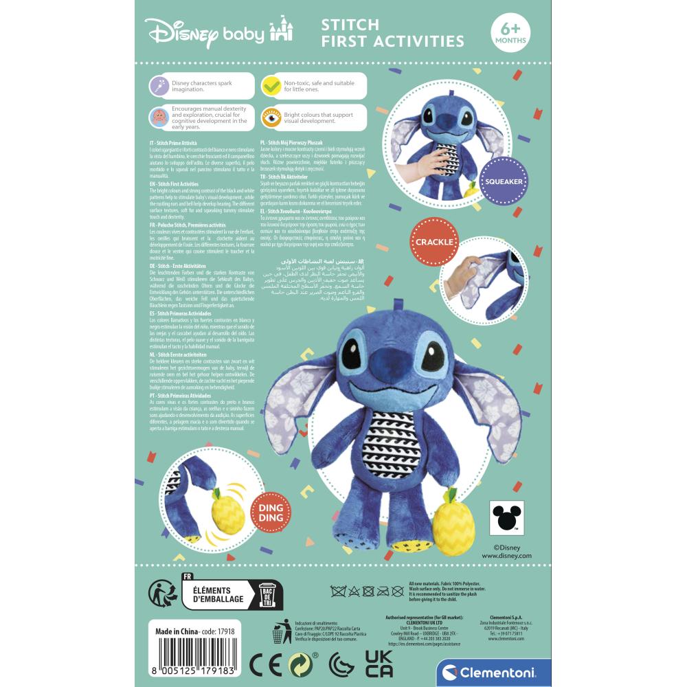 Clementoni Disney Jucarie plus ce se poate agata la carut sau patut 6m+ Stitch