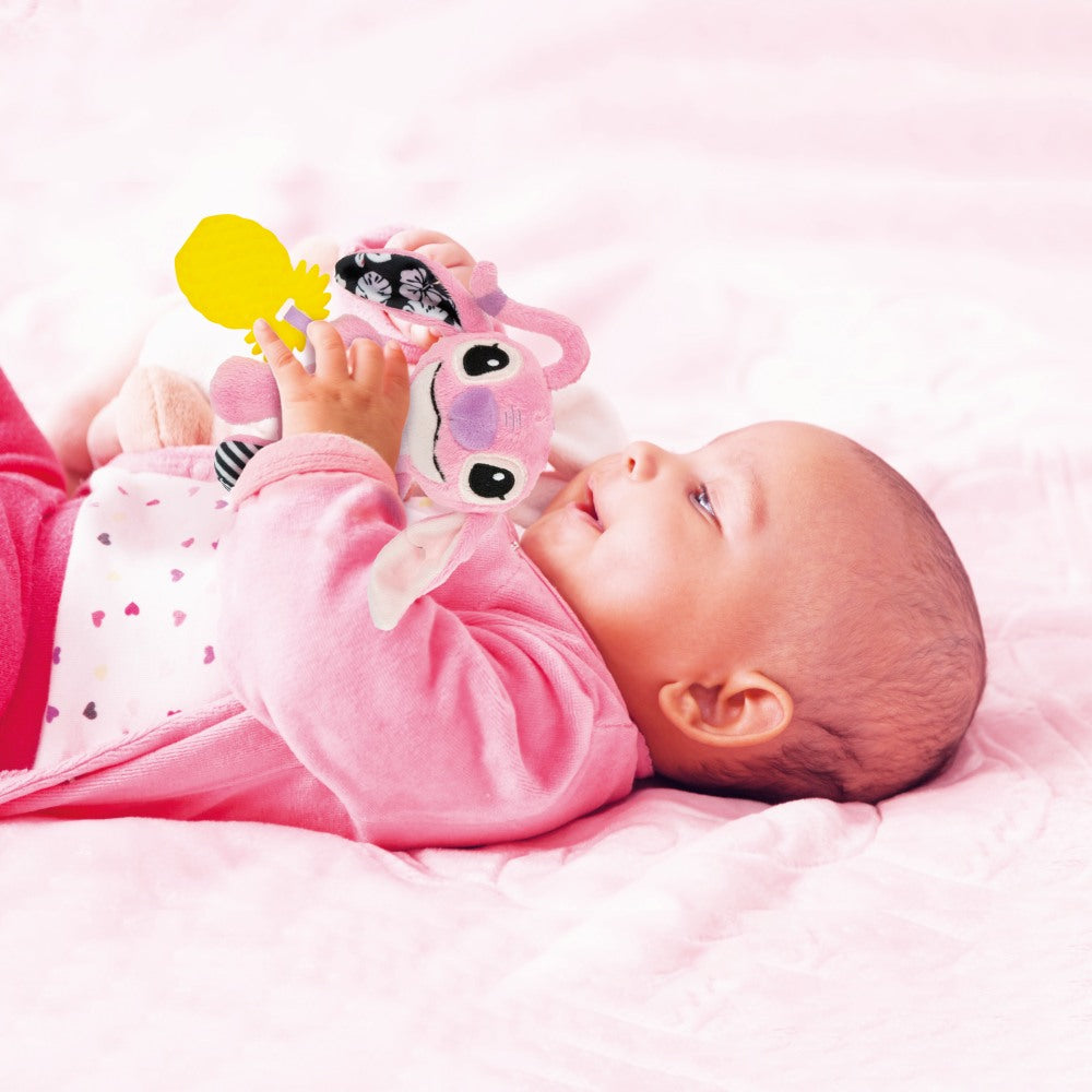 Clementoni Disney Jucarie senzoriala plus cu zornaitoare Stitch Angel 3m+