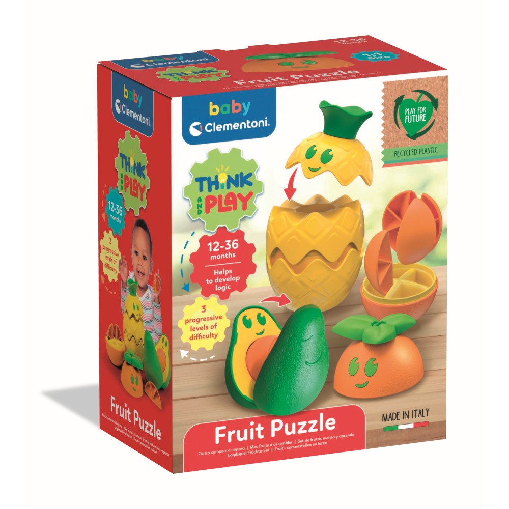 Clementoni Joc educativ de logica cu fructe colorate 12-36 luni Fruit Puzzle Imagine principală a produsului
