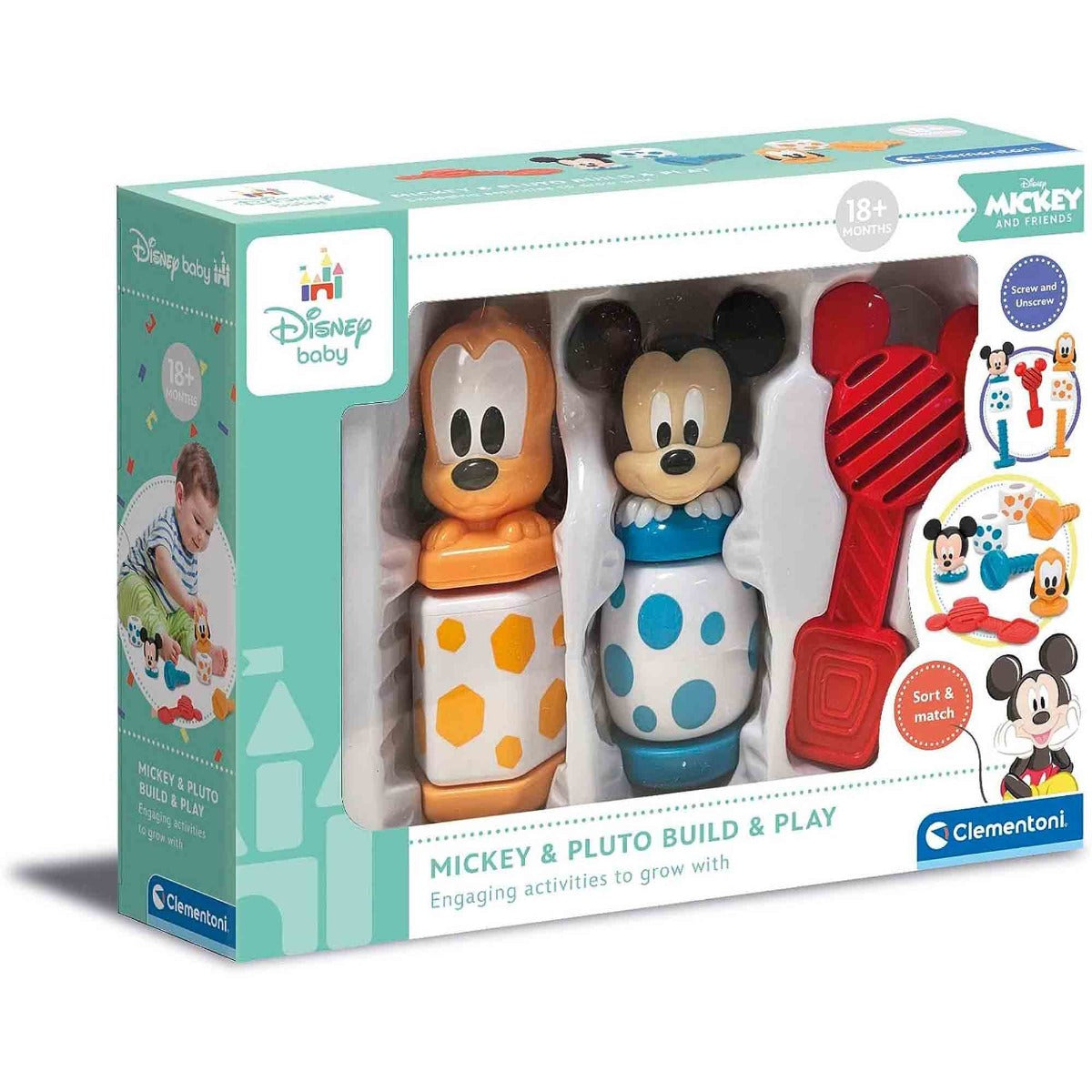 Clementoni jucarie Disney Baby 18m+ Mickie Mouse si Pluto Imagine principală a produsului