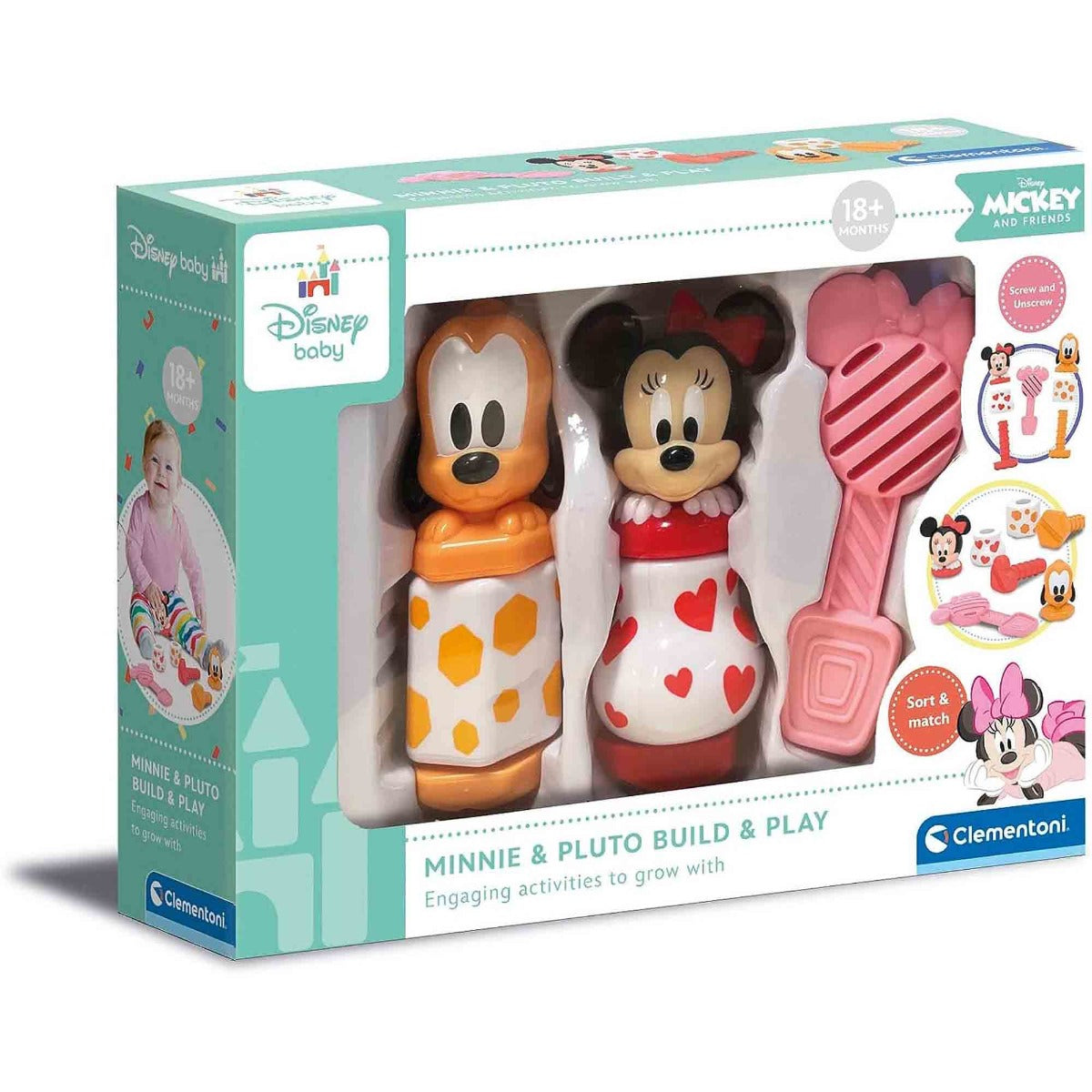 Clementoni jucarie Disney Baby 18m+ Minnie Mouse si Pluto
