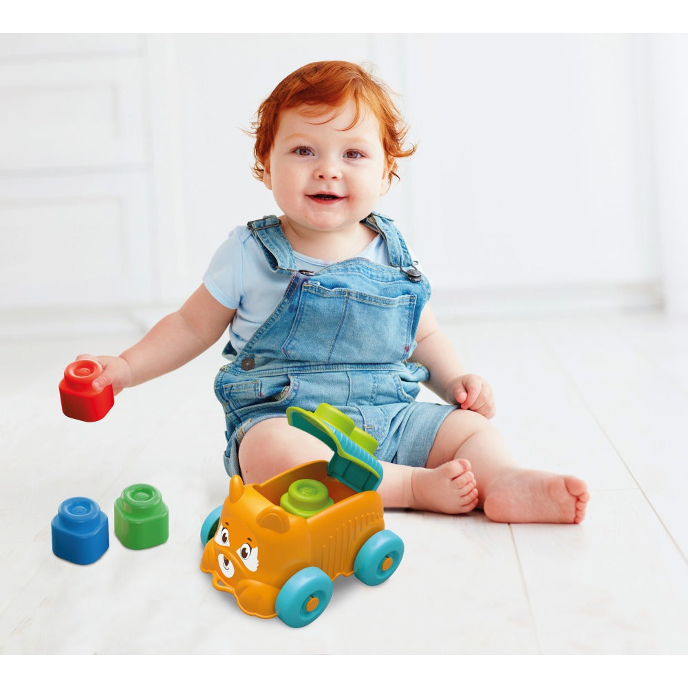 Clementoni Soft Clemmy Jucarie educationala catel portocaliu cu cuburi moi 6-36 luni